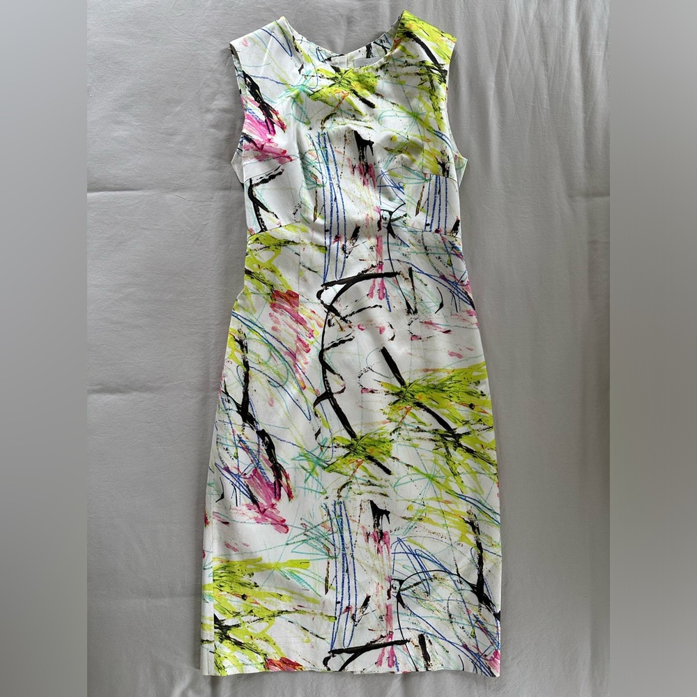 Milly Abstract Print Sheath Dress